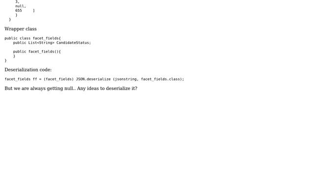 Salesforce: Need to deserialize the json