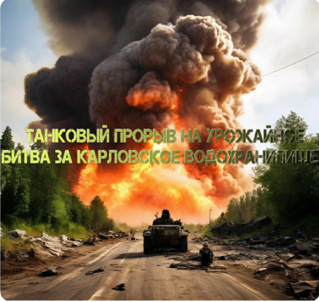 Украинский фронт -танковый прорыв на Урожайное   Битва За Карловское Водохранилище 30 мая