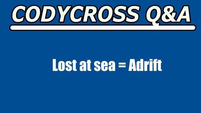 Lost at sea CodyCross AnswerCheat