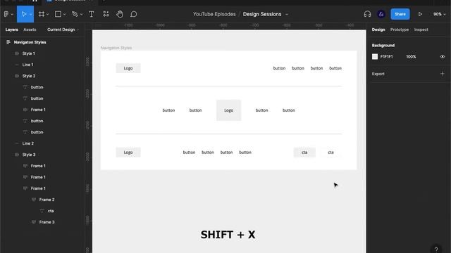 5 Simple Navigation Styles using Auto Layout in Figma | UX/UI Design