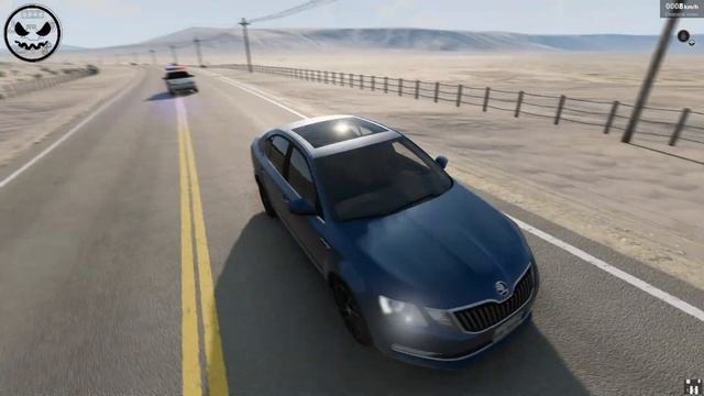 ЖЕСТЬ!!ШКОДУ ПРОТАРАНИЛИ ПОЛИЦЕЙСКИЕ!!!BeamNG Drive