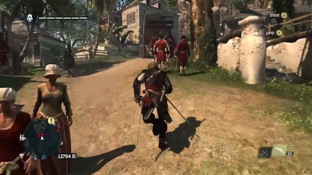 Assassin's Creed IV Black Flag Quadra Kill With Pistol