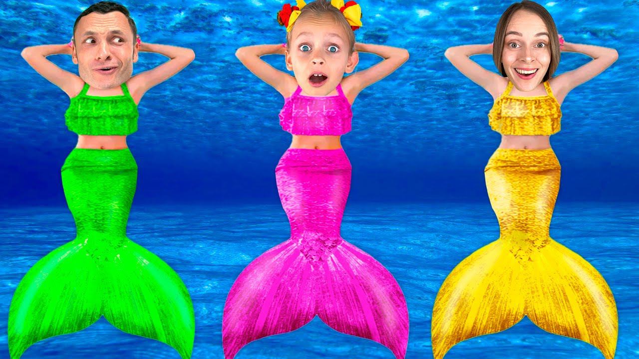 Three mermaids and more Funny pool stories for kids