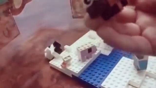 Lego Minecraft   снежный биом  Самоделка Лего Майнкрафт