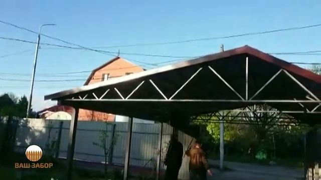 Пример навеса №3 от компании "ВАШ ЗАБОР"