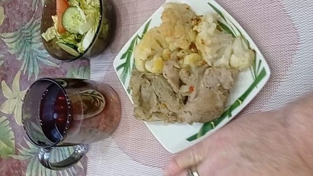 МЯСО ИНДЕЙКИ С ЦВЕТНОЙ КАПУСТОЙ НА ОБЕД. ДИАБЕТ 2 ТИПА.