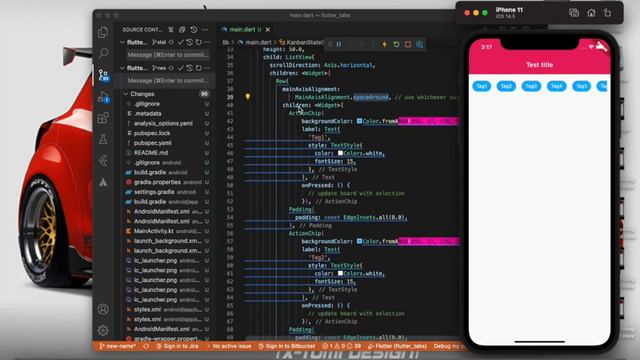 Flutter Tabs Custom