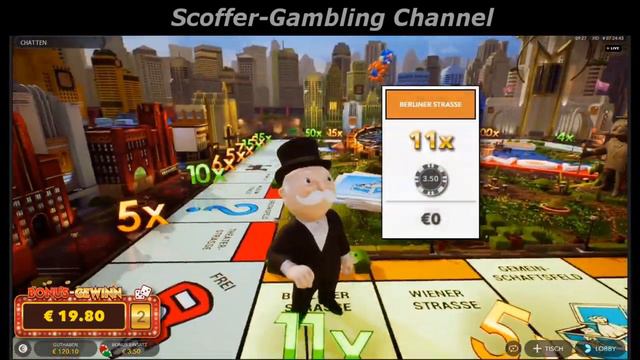 Monopoly Live / 3.50 to 490 Euro /6 Rolls/ my biggest win so far / Scoffer-Gambling
