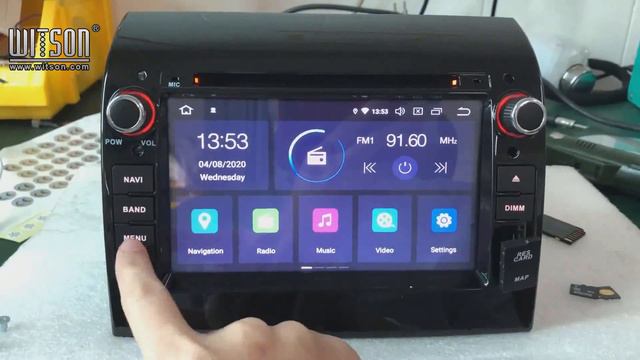 Witson Quad-Core Android 10 Car DVD GPS for FIAT Ducato Bluetooth OBD2 Vehicle Audio, Car DVD for F