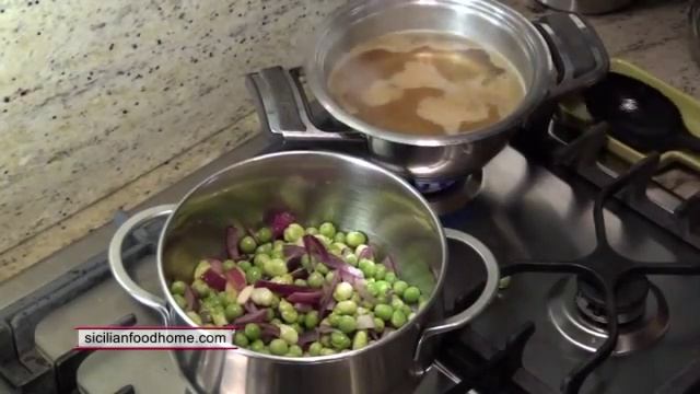 oвощное блюдо с артишоками, горохoм и бобoм - RUS