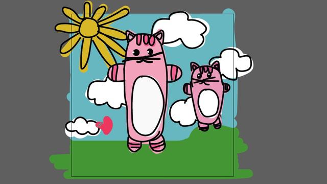 Рисуем смешных котиков детям часть 77