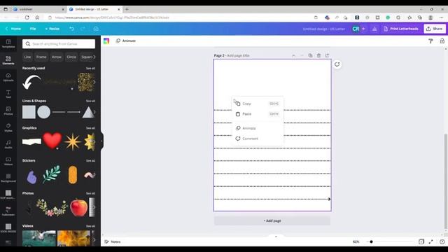 How To Make Line Paper in Canva   Make Line Paper in Canva canva howto
