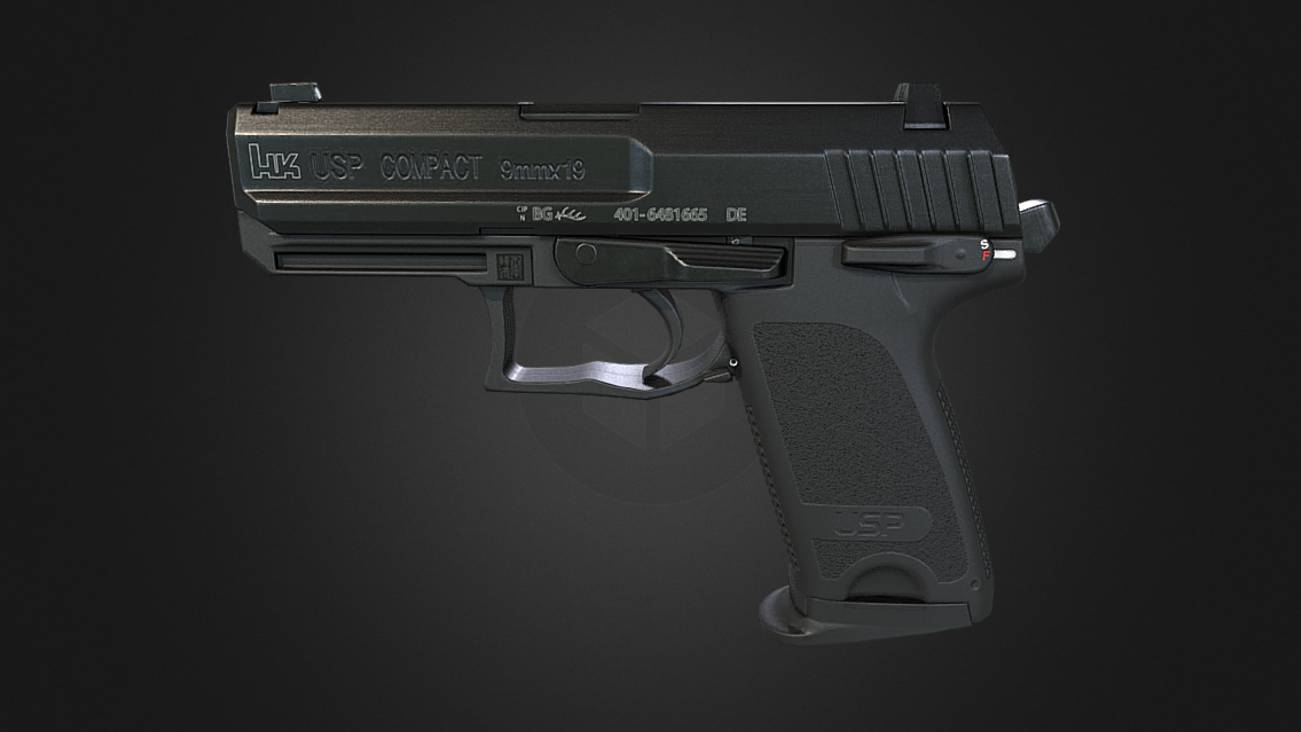 HK USP Pistol в 3D от alankailei