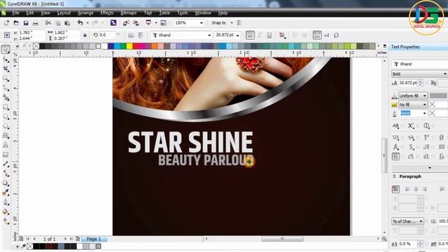 How To Create a Beauty Salon Flyer Design in CorelDRAW | Beauty Parlour Pamphlet Design | Free CDR