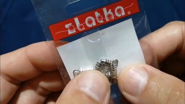 "Zlatka" Замок для бус "винт"   DV-01/5   15 х 3.5 мм  5 шт - №02 под никель