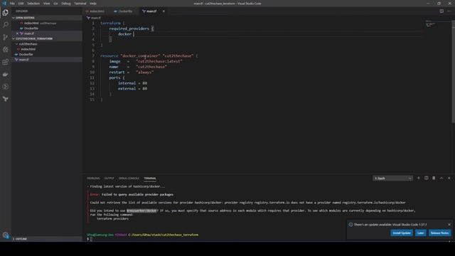 Deploy webapp with Terraform in 3minutes!! + Fix for Terraform kreuzwerker/docker