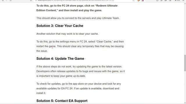 How To Fix “Connecting To Ultimate Team Is Not Possible At The Moment” On EA FC 24 - Solved!