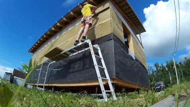 67 день (13 июля 2018г.) Продолжаю контр утепление.