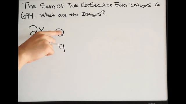 The Sum of Two Consecutive Even Integers - What are the Integers?
