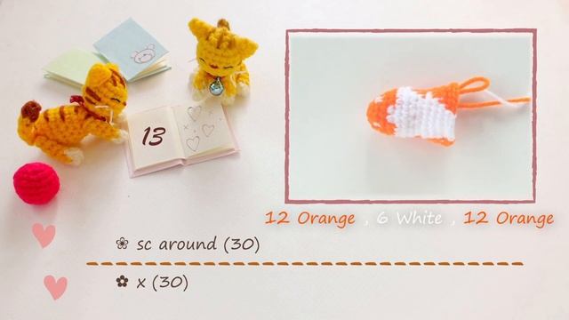 [Keychain]  Fox Amigurumi : Crochet Pattern แพทเทิร์นโครเชต์สุนัขจิ้งจอกจิ๋ว