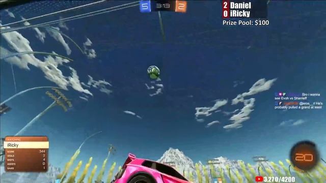 Daniel vs iRicky | $100 Rocket League 1v1 Showmatch