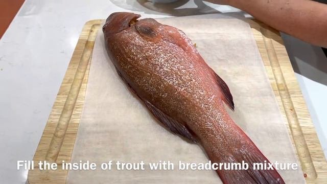 STUFFED OCEAN TROUT WITH HERBY TOMATO