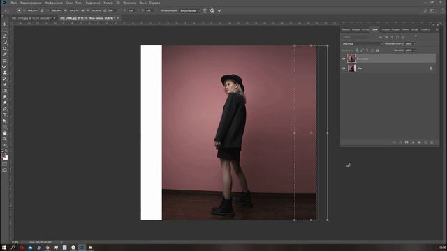 Урок "Наращивание фона" на фотографии в фотошопе. 2 простых способа для новичков!