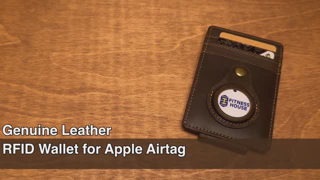 RFID-бумажник из натуральной кожи для Apple Airtag с защитой от потери денег!