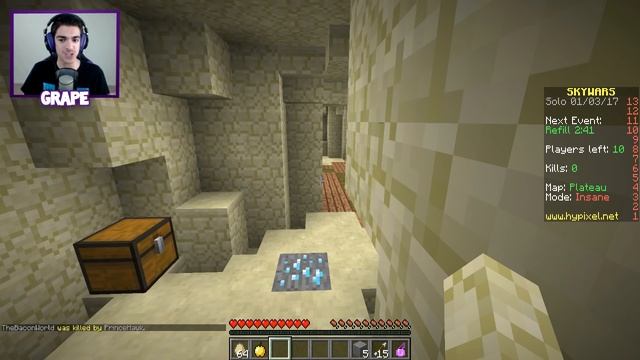 I AM SAND STONE! | Minecraft Skywars Trolling (I AM STONE CHALLENGE)