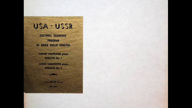 Grieg / David Oistrakh / Lev Oborin: Sonata No. 1 in F major, Op. 8 (2) - 1959 Recording