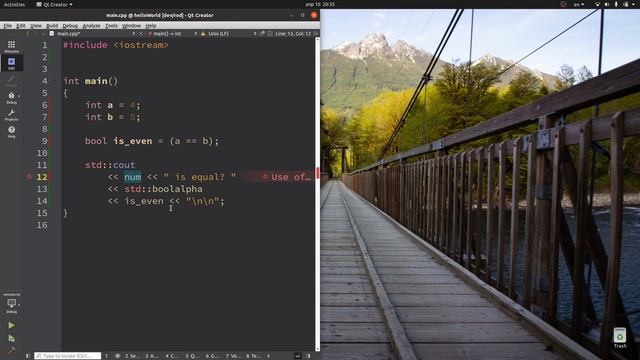 Type bool and comparison operators in C++