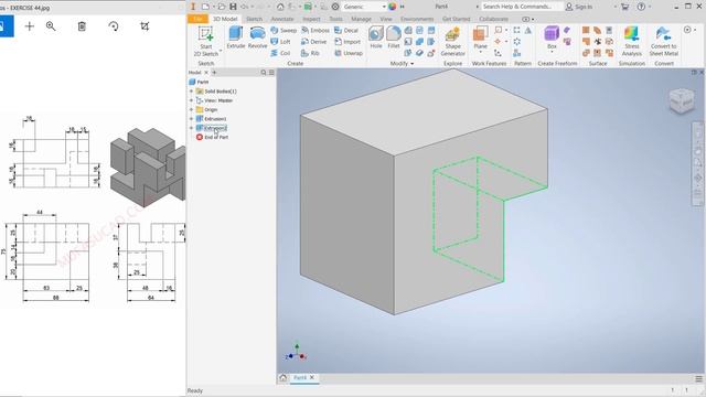 Exercise 20 Autodesk Inventor 3d Modeling Tutorial For Beginner