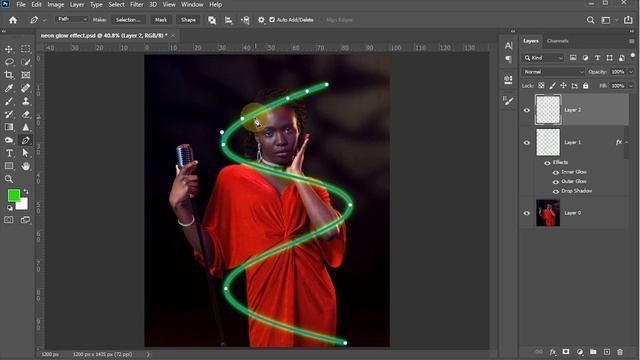 How to create Neon Glow Effect in Photoshop | Urdu/Hindi  #crazydesigns #neongloweffect