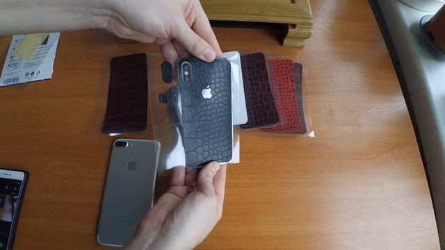 Кожаные 3D наклейки для iPhone