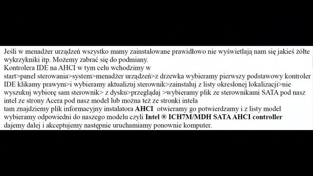 Acer D250 problem instalation Windows XP IDE AHCI