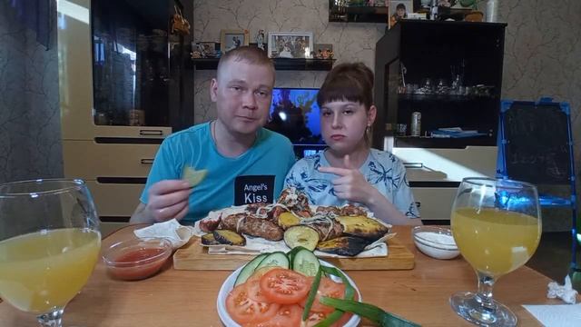Мукбанг. Шашлык и люля-кебаб | Mukbang kebab