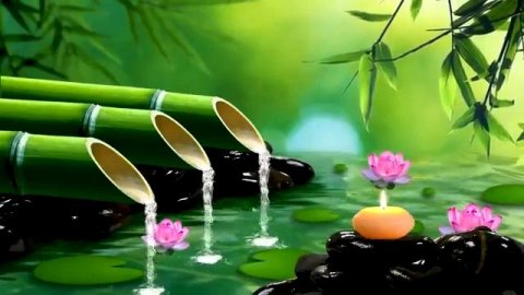 Бамбуковый фонтан и фортепианная музыка Спокойная фортепианная музыка, звуки воды, сладкие сны