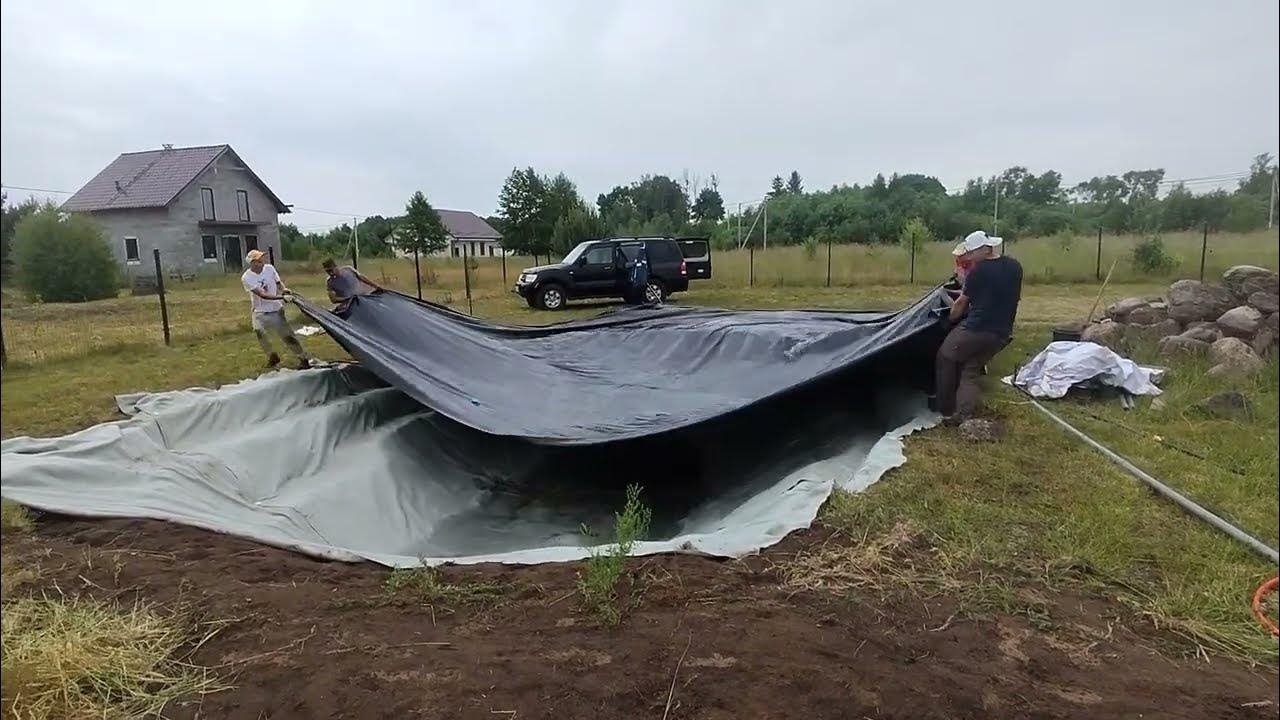 Прудим водое  на участке. От котлована до устройства берега