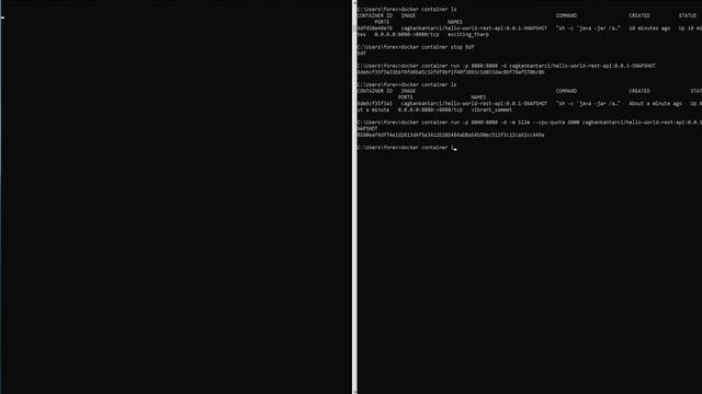85 - Bazı Docker Komutları - events, pause, unpause, stop, top, cpu-quota