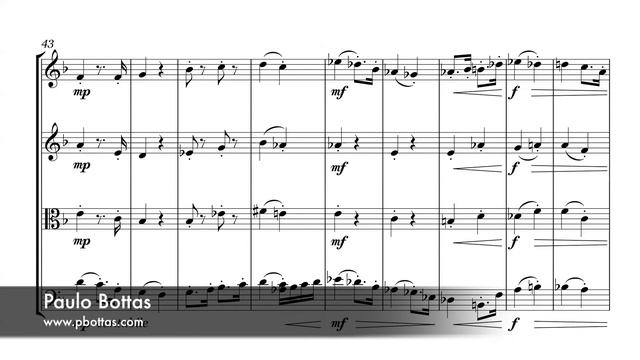 Cats' Serenade #2 : Adagio Misterioso - String Quartet (Paulo Bottas)