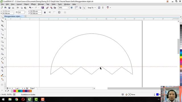Fungsi Shape Tool Coreldraw X7 Part 1 (Belajar Dasar Membuat Lingkaran Bergerigi)