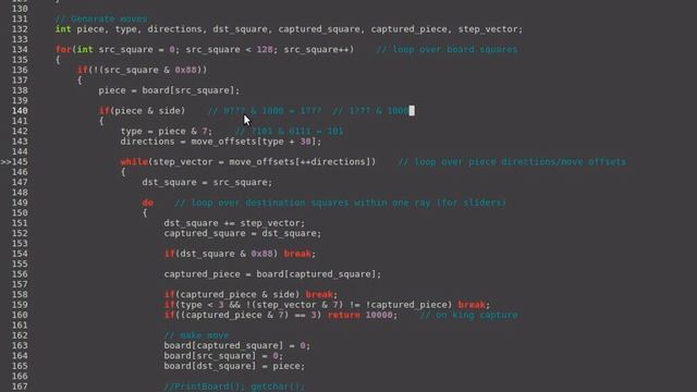 Bare minimum chess program in C: part 3 - move generator
