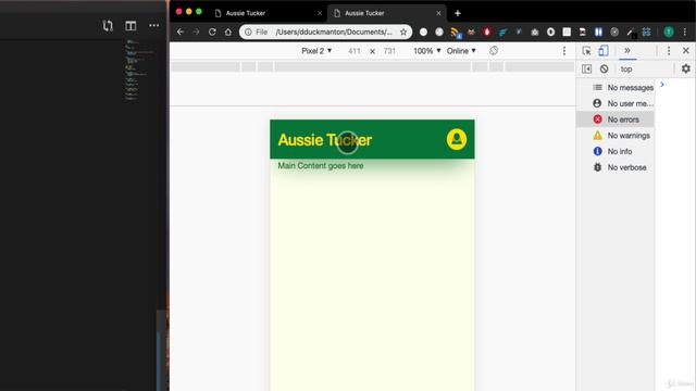 110 Building the top header