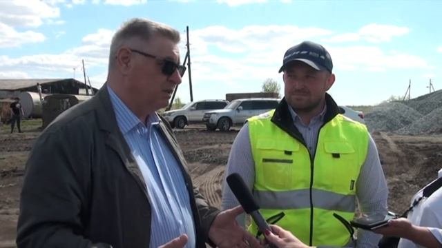 Ремонт дороги Тюкалинск  - Б  Уки Омской области