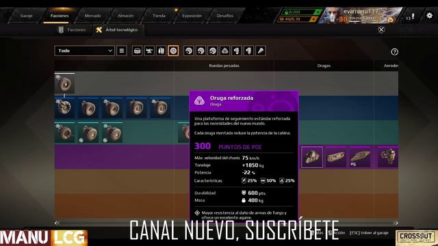 Actualización - Insignias Ruedas Orugas Piezas estructurales Incursiones Tutorial Crossout Español