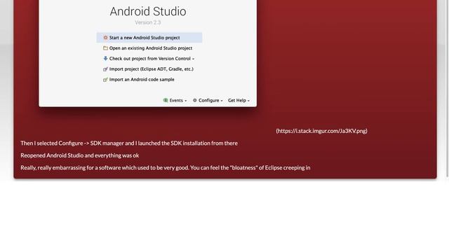 Android studio error: An error occurred while trying to compute required packages