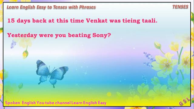 PAST CONTINUOUS TENSE LEARN ENGLISH GRAMMAR EASY