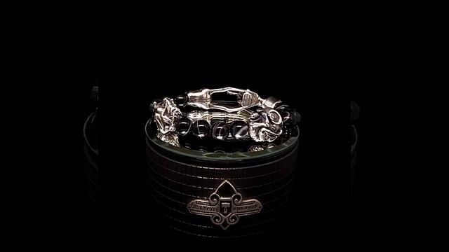Обзор на серебряный мужской браслет O&H "MordoDrom" с бусинами агата