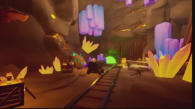 Crystal Mine. Fully developed game for portfolio on Unreal Engine 5.4 with Lumen