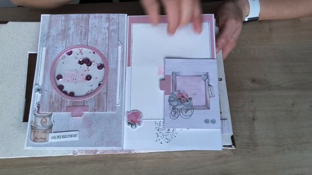 Présentation album photo dance collection studio light rose poudré pastelle scrapbooking diy